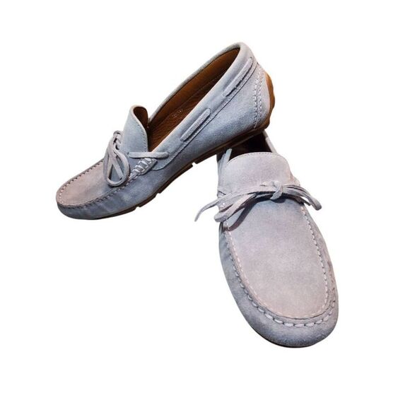 Mens Aquatalia Weatherproof Brian Gray Suede  Driving Loafers Shoes Size 8.5 - Picture 2 of 10